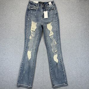 Judy Blue Straight Fit Jeans Women’s 3/26 Blue Medium Wash High Waist NWT